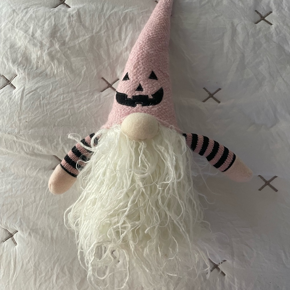 Pink Halloween gnome